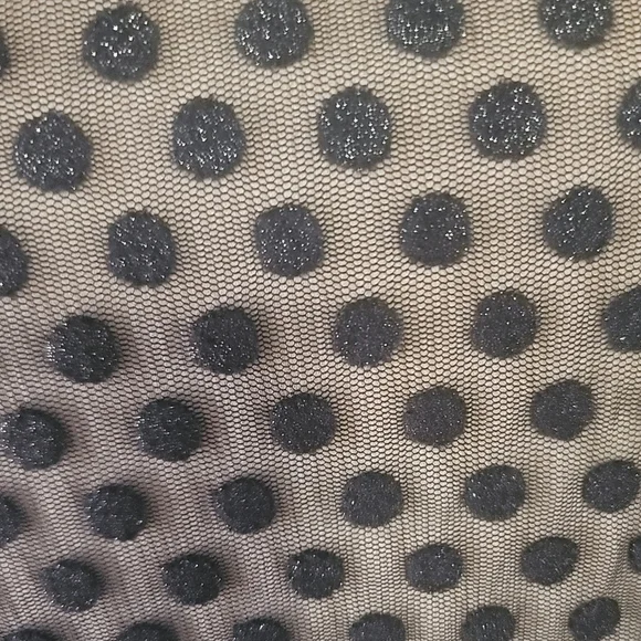 Jessica Howard Chic 3/4 Sleeves Black Polka Dot Mesh Fit & Flare Dress, 16W, NWT - Picture 6 of 11